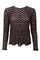 Blair Ls Lace Blouse | Coffee | Bluse fra Black Colour