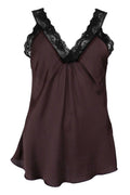 Bea Black Lace Top | Coffee | Bluse fra Black Colour – nedsat