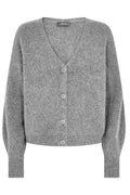 Thora V-Ausschnitt Strickjacke | Grau Melange | Stricken von Mos Mosh – nedsat