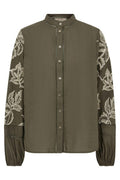 Louis Line Shirt | Olive Night | Skjorte fra Mos Mosh