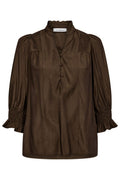 Aila Frill SS V-Bluse 35866 | Mocca | Top von Co'couture