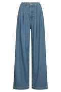 Dagny Pleat Jeans 34' | Light Blue | Jeans fra Mos Mosh – nedsat