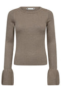 Balin Wide Cuff Knit 32191 | Light Walnut | Strik fra Co'couture – nedsat