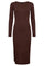 Natalia Ls Kleid | Dunkelbraun | Kleid von Liberté