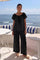 Laurel Linen Pants | Black | Bukser fra Avery