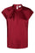 Drapierte Satinbluse Fleur | Weinrot | Bluse von Neo Noir
