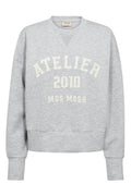 Nima O-LS Sweatshirt | Grey Melange | Bluse fra Mos Mosh – nedsat