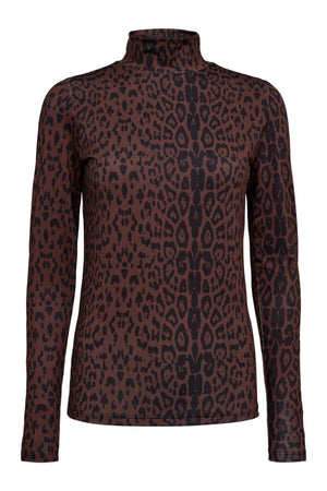 Lotus LS Highneck Bluse | Braun Schwarz Leo | Blau von Liberty