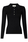Panama Knit Blouse | Black | Bluse fra Neo Noir – nedsat