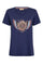 Romi Gethi O-SS Glam Tee | Crown Blue | T-Shirt fra Mos Mosh