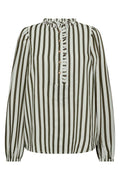 Noto Blouse 204913 | Star Off-White W Winter Moss | Bluse fra Freequent – nedsat