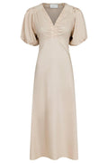 Illana Popeline-Kleid | Dunkler Sand | Kleid von Neo Noir