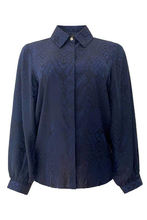 Lala Ls Shirt | Navy Black | Bluse fra Liberté