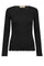 Elaine Seamless Silk O-LS Tee  | Black | T-shirt fra Mos Mosh