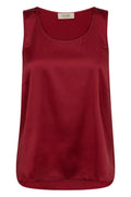 Astrid Silk Tank Top | Rhythmic Red | Bluse fra Mos Mosh – nedsat