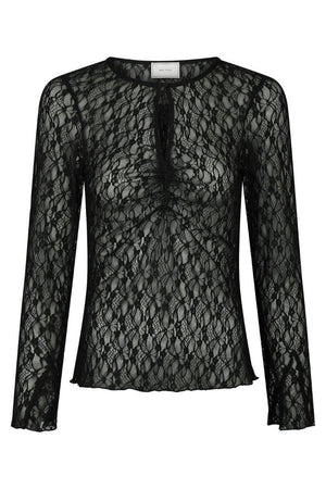 Matria Lace Blouse | Black | Bluse fra Neo Noir