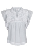 Jayla S Voile Top | White | Top fra Neo Noir – nedsat
