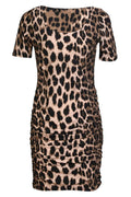 Alma Ss Turn Dress | Big Lux Leo Fossil | Kleid von Liberté – nedsat