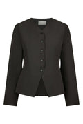 Toots Structure Blouse | Dark Grey | Bluse fra Neo Noir – nedsat