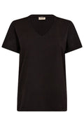 Dala V-SS Basic Tee   | Black | T-shirt fra Mos Mosh – nedsat