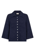 Lulu Cardigan 207378 | Navy Blazer Melange | Cardigan fra Freequent – nedsat