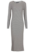 Natalia Ls Dress | Black Creme Small Stripe – nedsat