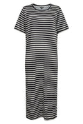 Alma Tshirt Dress | Black Creme Stripe | Kjole fra Liberté