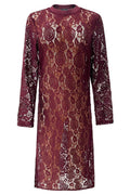 Lacy Ls Long Dress | Bordeaux Lace | Kjole fra Liberté – nedsat