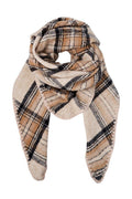 Leoni Chequered Scarf | Creme | Tørklæder fra Black Colour – nedsat