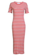Natalia Ss Dress | Creme Orange Blue Stripe – nedsat