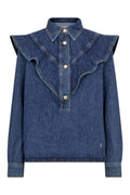 Irina Denim Shirt | Dark Blue | Skjorte fra Mos Mosh – nedsat