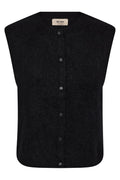 Almine Thora Knit Vest | Black | Vest fra Mos Mosh