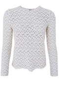 Blair Ls Lace Blouse | Off White | Bluse fra Black Colour