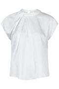 Drapierte Satinbluse Fleur | Off White | Bluse von Neo Noir – nedsat