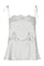 Kaela Heavy Sateen Lace Top | Pearl | Bluse fra Neo Noir