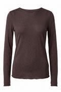Cassie Cashmere Blend Top | Brown | T-Shirt fra Atelier C – nedsat