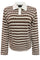 Polo Ls Bow Shirt | Brown Creme Bow Stripe | Bluse fra Liberté