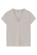Ginnie V-neck t-shirt S/S | Almond | T-Shirt fra Gustav – nedsat