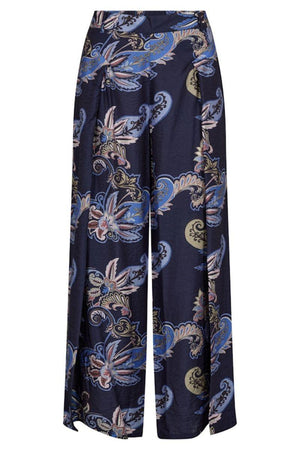 Zoke Paisley Pant Ankle | Crown Blue | Bukser fra Mos Mosh