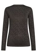 Printed Blouse | Dark Brown | Bluse fra Hype the Detail – nedsat