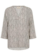 Adney Blouse 206684 | Moonbeam W. Black | Bluse fra Freequent – nedsat