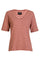 Ulla Ss Vneck Stripe Tshirt | Rose Dark Rose Stripe | T-Shirt fra Liberté