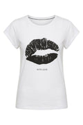 The Kiss Tee | White Black | T-Shirt fra Co'couture – nedsat