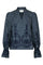 Amara Stripe Emb Blouse | Navy | Bluse fra Neo Noir