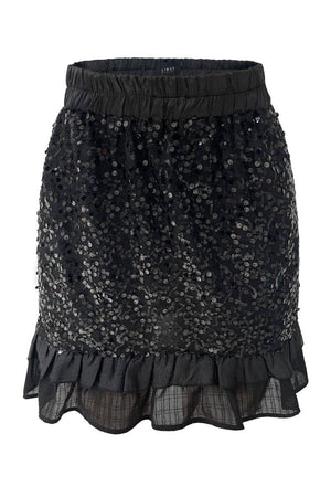 Nor Frill Skirt | Black Sequins | Nederdel fra Liberté