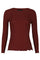 Natalia Ls Round Neck  Blouse | Bordeaux Solid