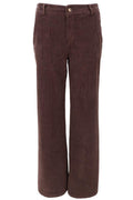 Cora Corduroy Box Pant | Kaffee | Hose von Black Colour