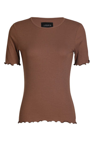 Natalia Ss Blouse | Brown Solid