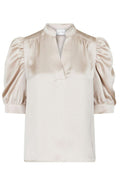 Roella schwere Satinbluse | Champagner | Bluse von Neo Noir