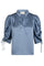 Alvira Drapy Satin Blouse | Dusty Blue | Bluse fra Neo Noir
